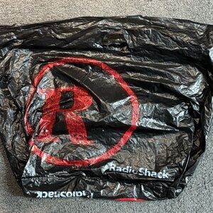 Vintage RadioShack Plastic Shopping Bag Plastic 15” x 17.5”